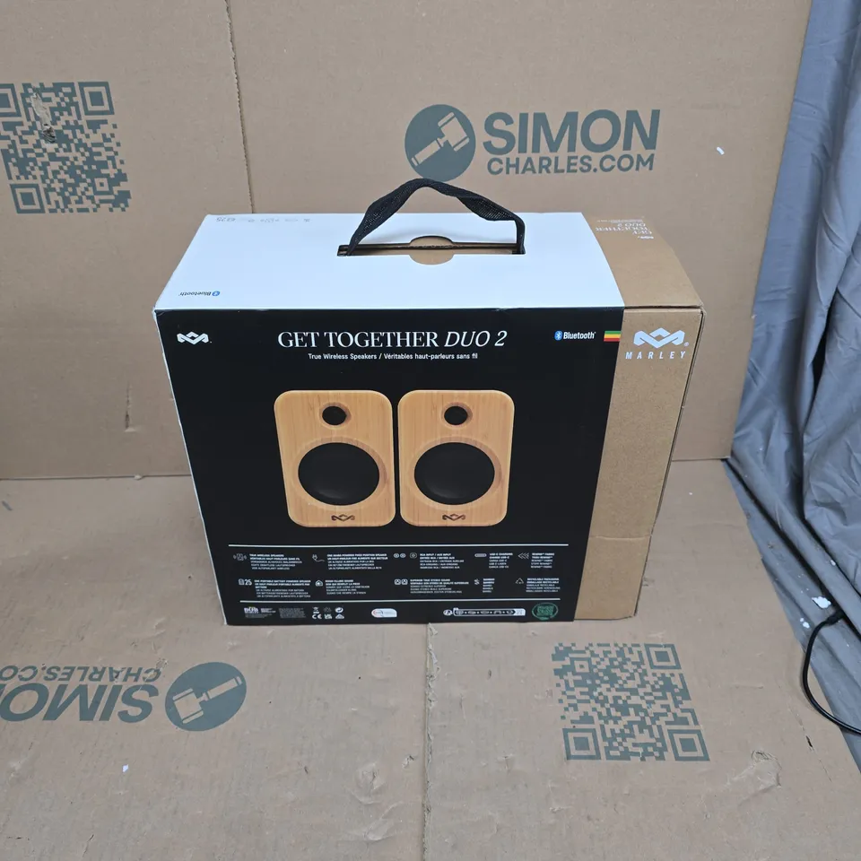 MARLEY GET TOGETHER DUO 2 TRUE WIRELESS SPEAKERS – WOOD FINISH (PAIR)