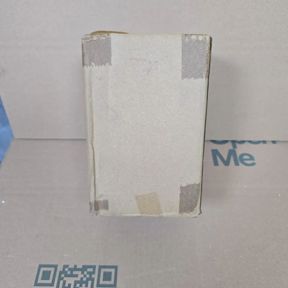 BATTERY POWERED SNOW GLOBE WITH WINTER VILLAGE SCENE INSIDE GLASS DOME ON WHITE BASE