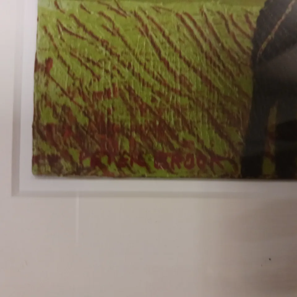 PETER BROOK SIGNED AND FRAMED SUN IN NORTHUMBERLAND ART PRINT