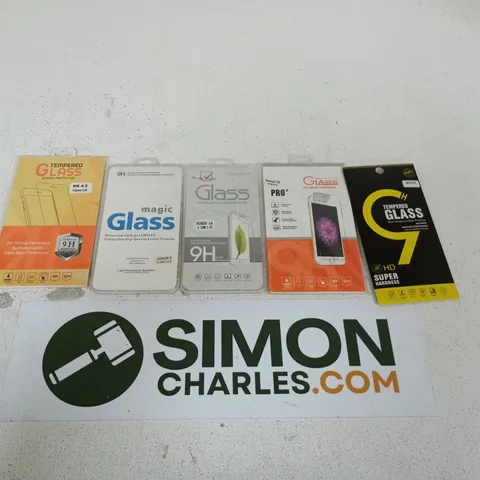 BOX OF ASSORTED SCREEN PROTECTORS.