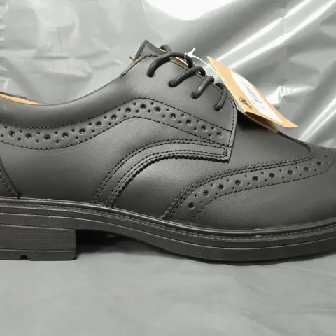 BOXED PAIR OF AMBLERS SAFETY SHOES IN BLACK UK SIZE 10