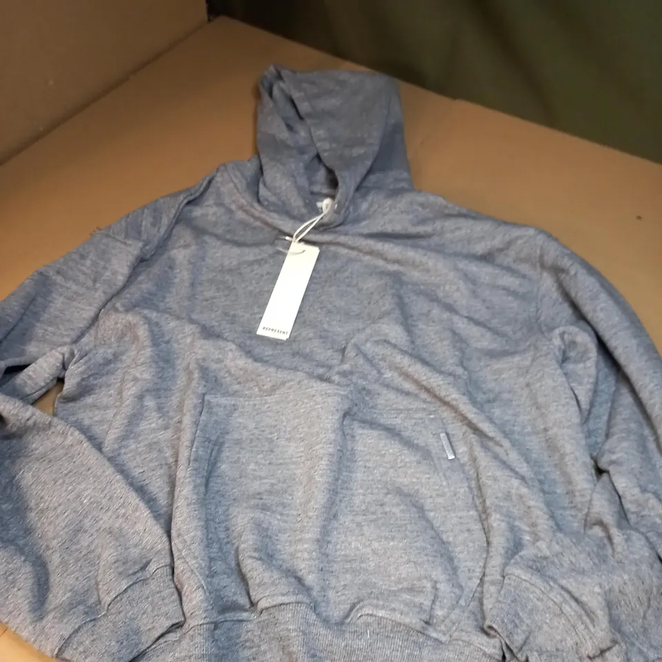 BLANKS REPRESENT PLAIN HOODIE N DARK GREY - XL