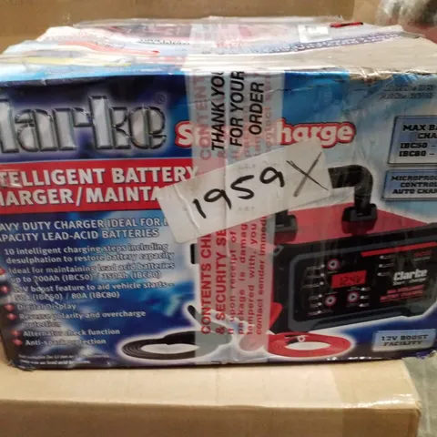 BOXED CLARKE IBC50 INTELLIGENT 50A BATTERY CHARGER 12V