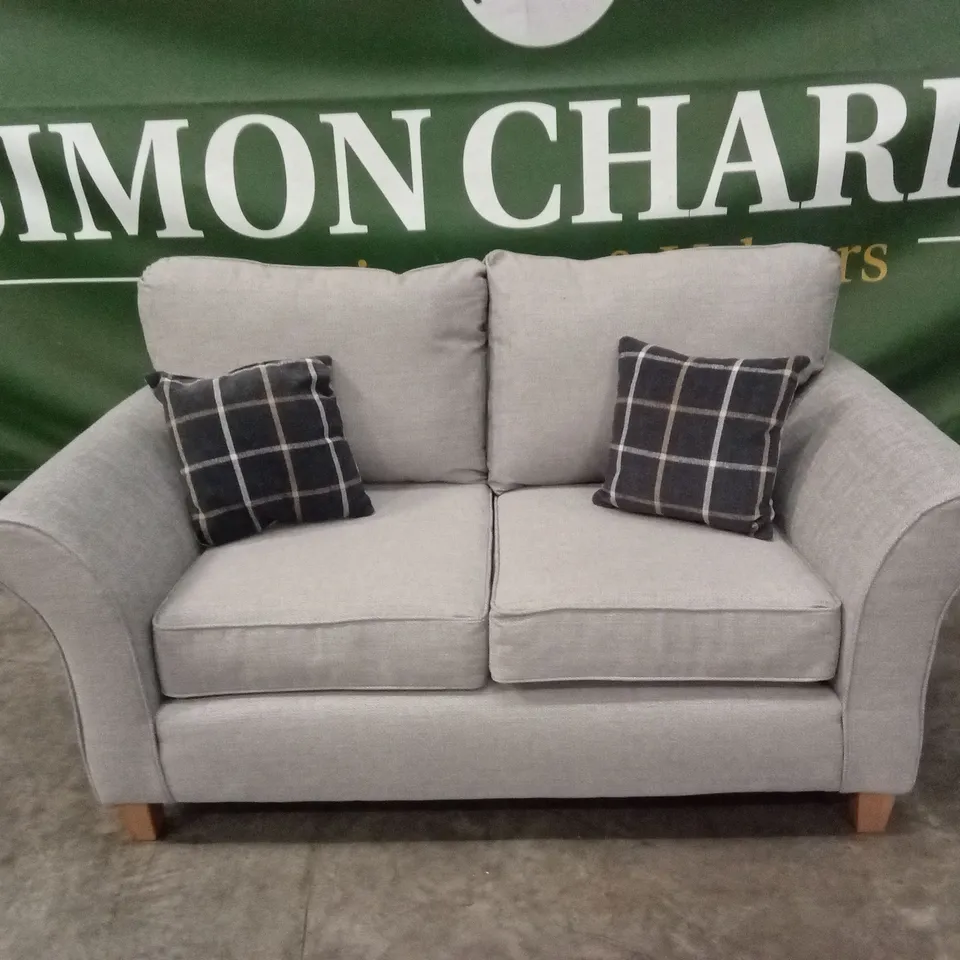 ALSOP 2 SEATER FABRIC SOFA - SILVER RRP £729