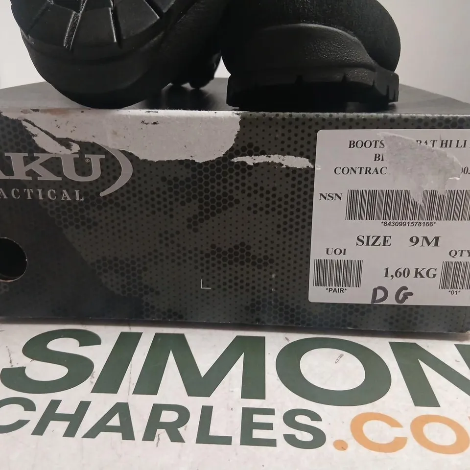 AKU TACTICAL BOOTS – BLACK, SIZE 9M