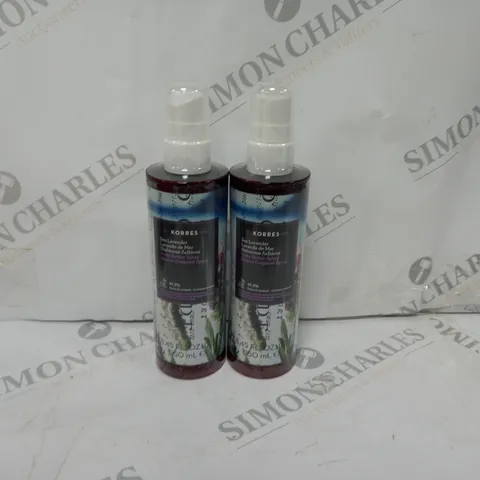 BOX OF TWO KORRES SEA LAVENDER BODY BUTTER SPRAY 250ML