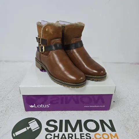 LOTUS VERMONT TAN LEATHER BOOTS - 5
