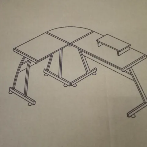 PALLET OF APPROXIMATELY 18 BOXED L-SHAPED COMPUTER DESKS