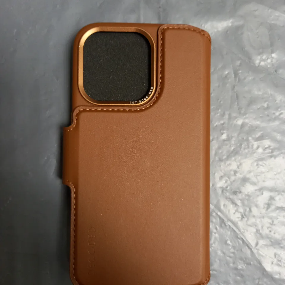 BOXED DECODED PROTECTIVE WALLET CASE FOR IPHONE 15 PRO IN TAN 