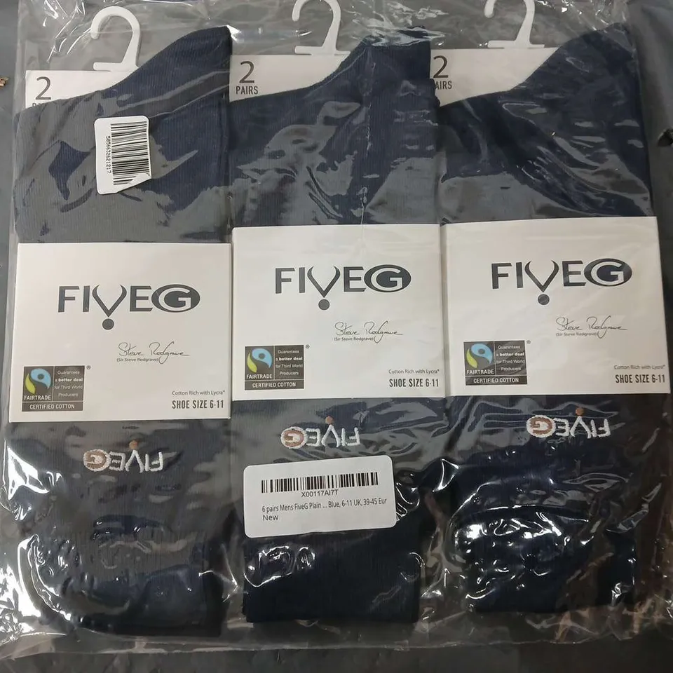 APPROXIMATELY 100 PAIRS OF FIVEG SOCKS IN BLUE (6-11)