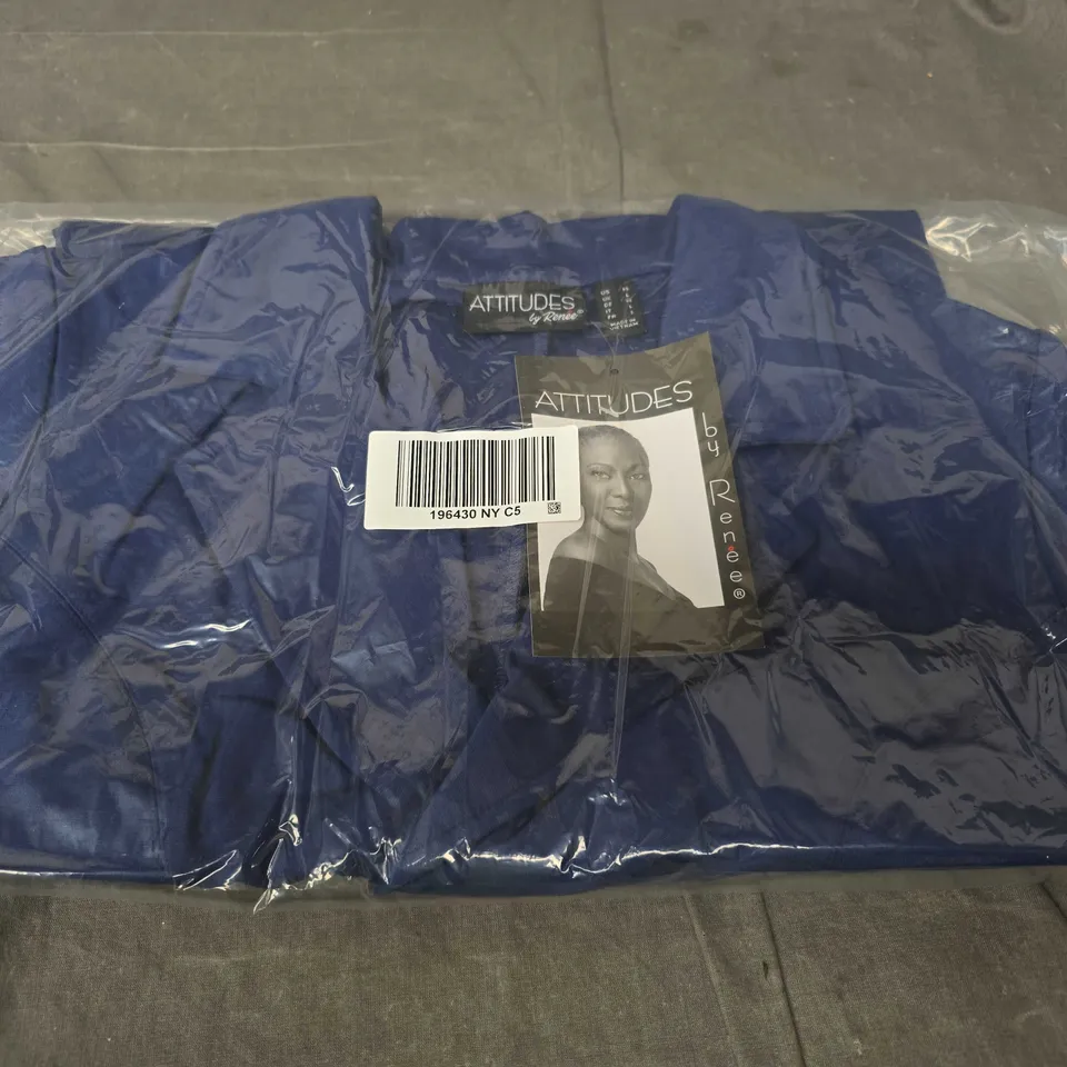 ATTITUDES BY RENEE BLAZER JACKET IN BLUE - L