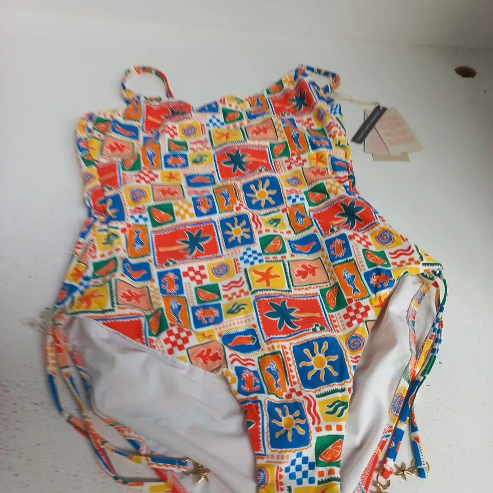 BRAVISSIMO SYDNEY SWIMSUIT - TILE PRINT, UK 34DD