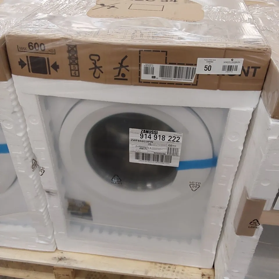 ZANUSSI ZWF842C3PW WASHING MACHINE, 8KG, 1400 SPIN, WHITE, C RATED