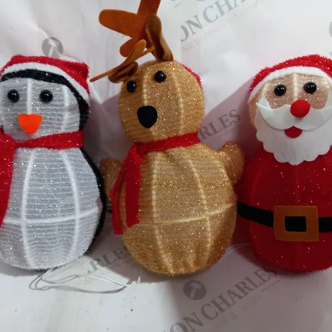 BRAND NEW BOXED FESTIVE CHARACTERS STAKE SET