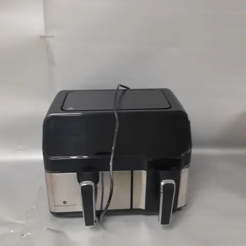 BOXED COOK'S ESSENTIALS 7.7L DUAL AIR FRYER IN BLACK