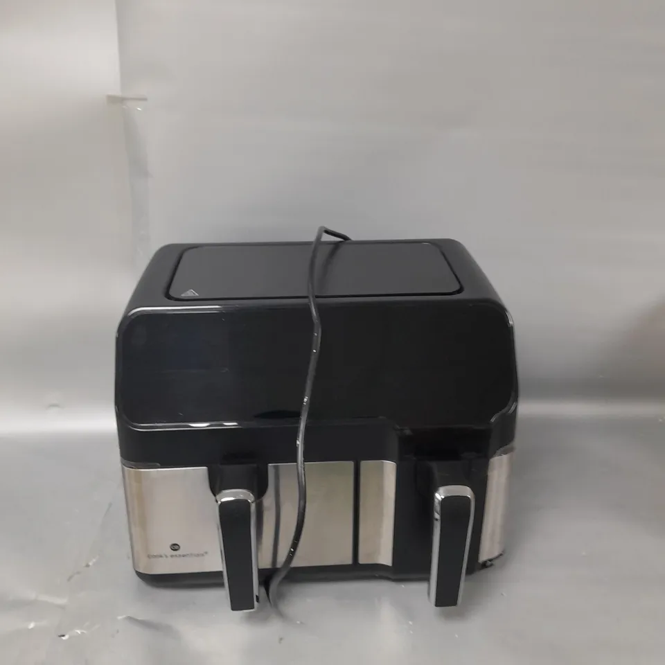 BOXED COOK'S ESSENTIALS 7.7L DUAL AIR FRYER IN BLACK