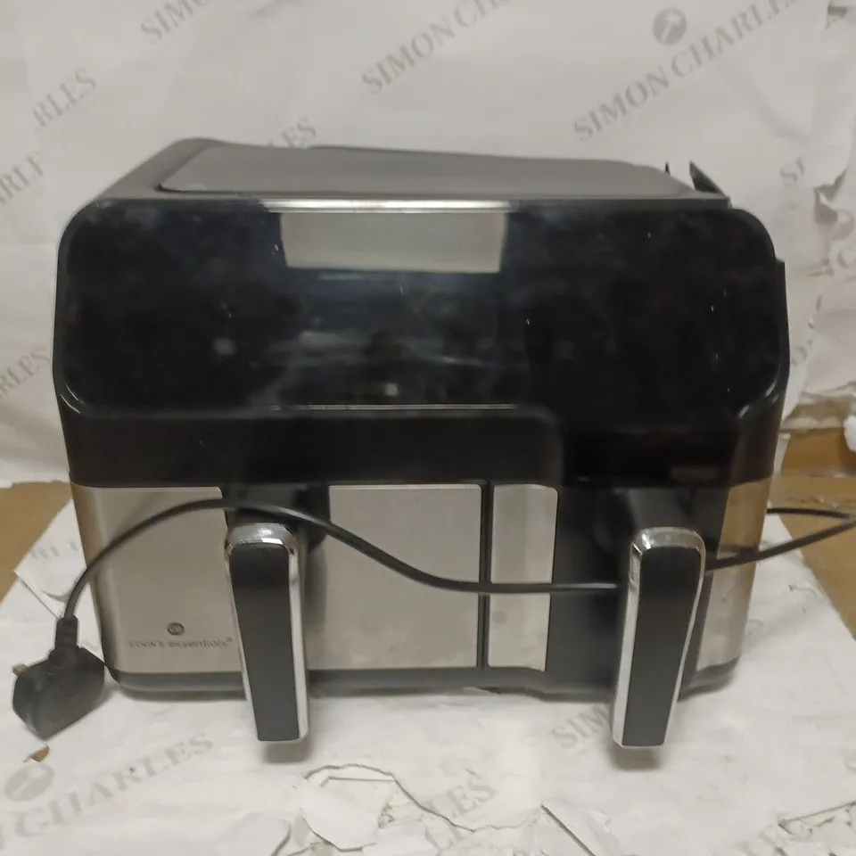 COOK'S ESSENTIALS 7.7L DUAL AIR FRYER, BLACK
