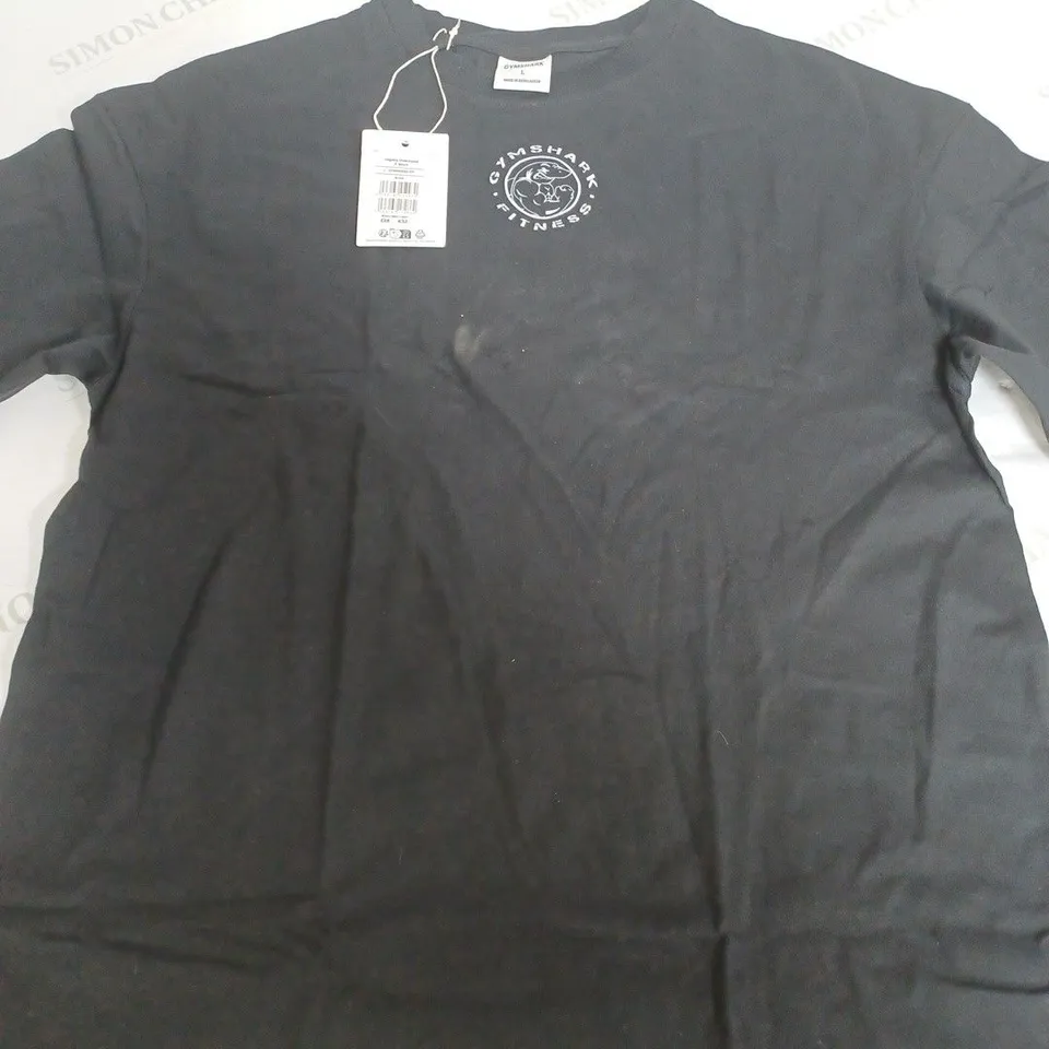 GYMSHARK LEGACY OVERSIZED T-SHIRT IN BLACK - LARGE