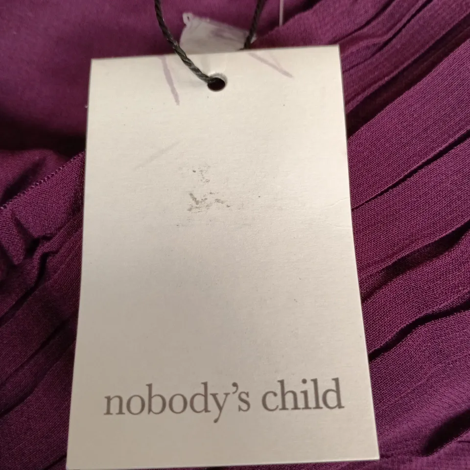NOBODY'S CHILD FELICITY MIDI DRESS BURGUNDY UK 6 (EU 34)