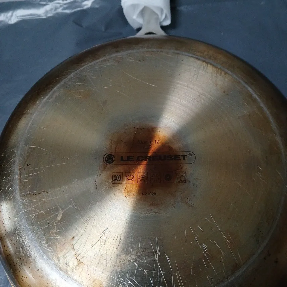 LE CREUSET 30CM PAN. UNBOXED