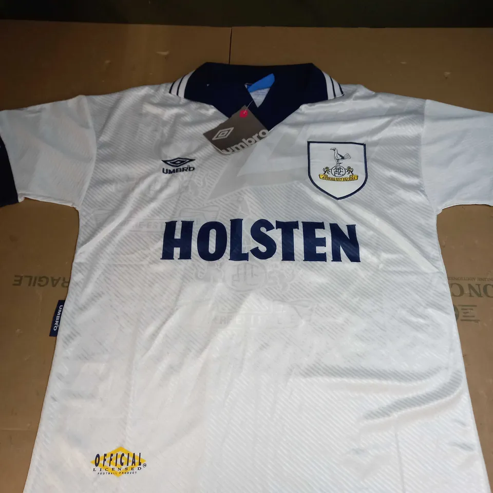 TOTTENHAM HOTSPURS RETRO HOME SHIRT WITH KLINSMANN 18 SIZE M