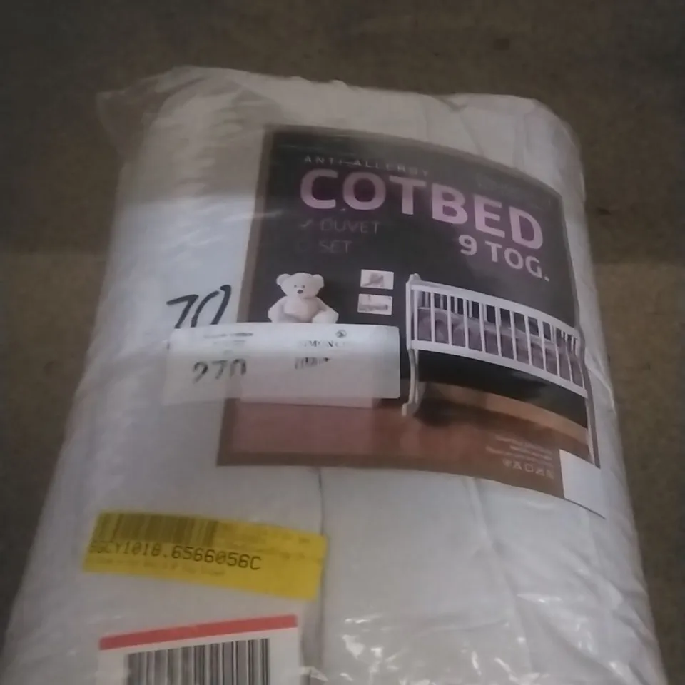 PACKAGED SNUG CITY ANTI ALLERGY COT BED 