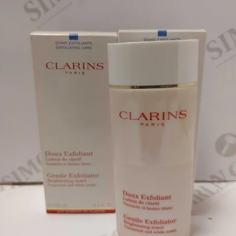 LOT OF 2 CLARINS PARIS GENTLE EXFOLIATOR BRIGHTENING TONER
