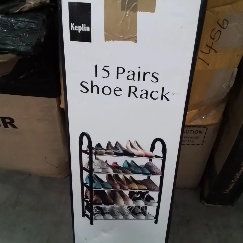 BOXED KEPLIN 15 PAIR SHOE RACK 