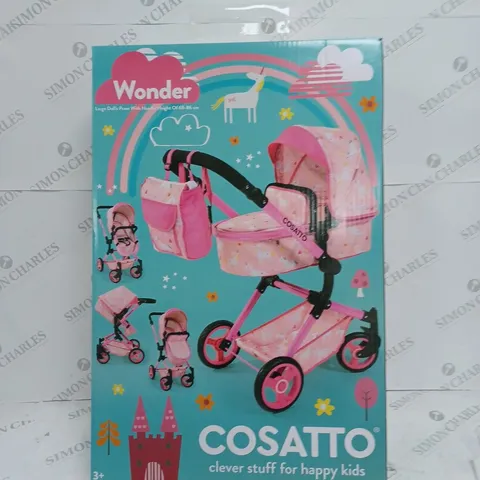 BOXED COSATTO UNICORN PRINT WONDER DOLL PRAM