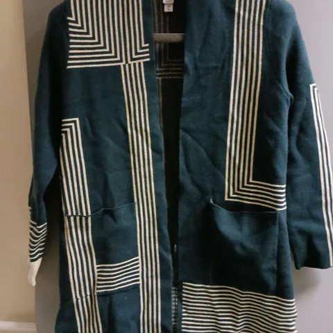 WYNNE COLLECTION WRAP CARDIGAN GREEN SIZE XS