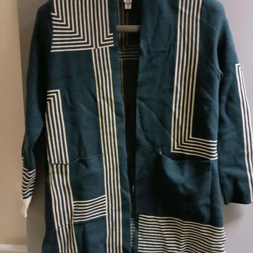 WYNNE COLLECTION WRAP CARDIGAN GREEN SIZE XS