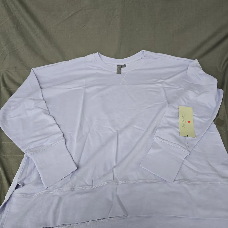 AFTER CLASS LONGLINE SWEATSHIRT – HEATHER PURPLE, UK SIZE XL