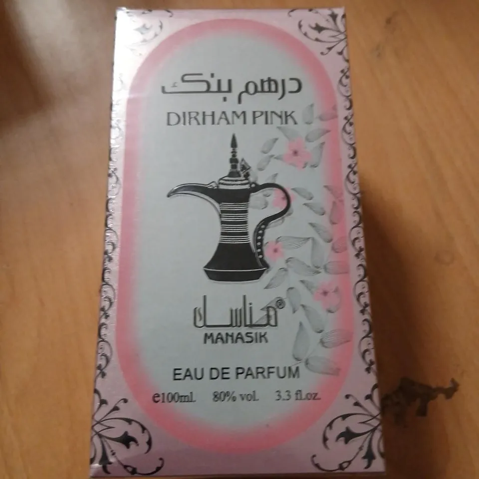 BOXED AND SEALED DIRHAM PINK MANASIK EAU DE PARFUM 100ML