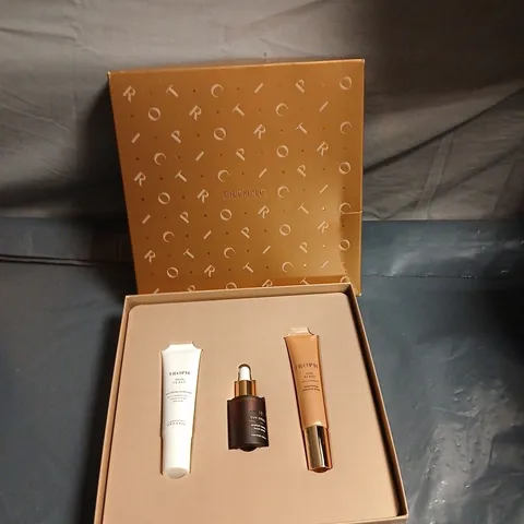 TROPIC SKINCARE 3-PIECE GIFT SET (WHITE TUBE, AMBER DROPPER BOTTLE, PEACH TUBE)