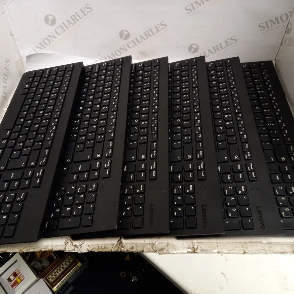 LOT OF 6 LENOVO WIRELESS KEYBOARDS
