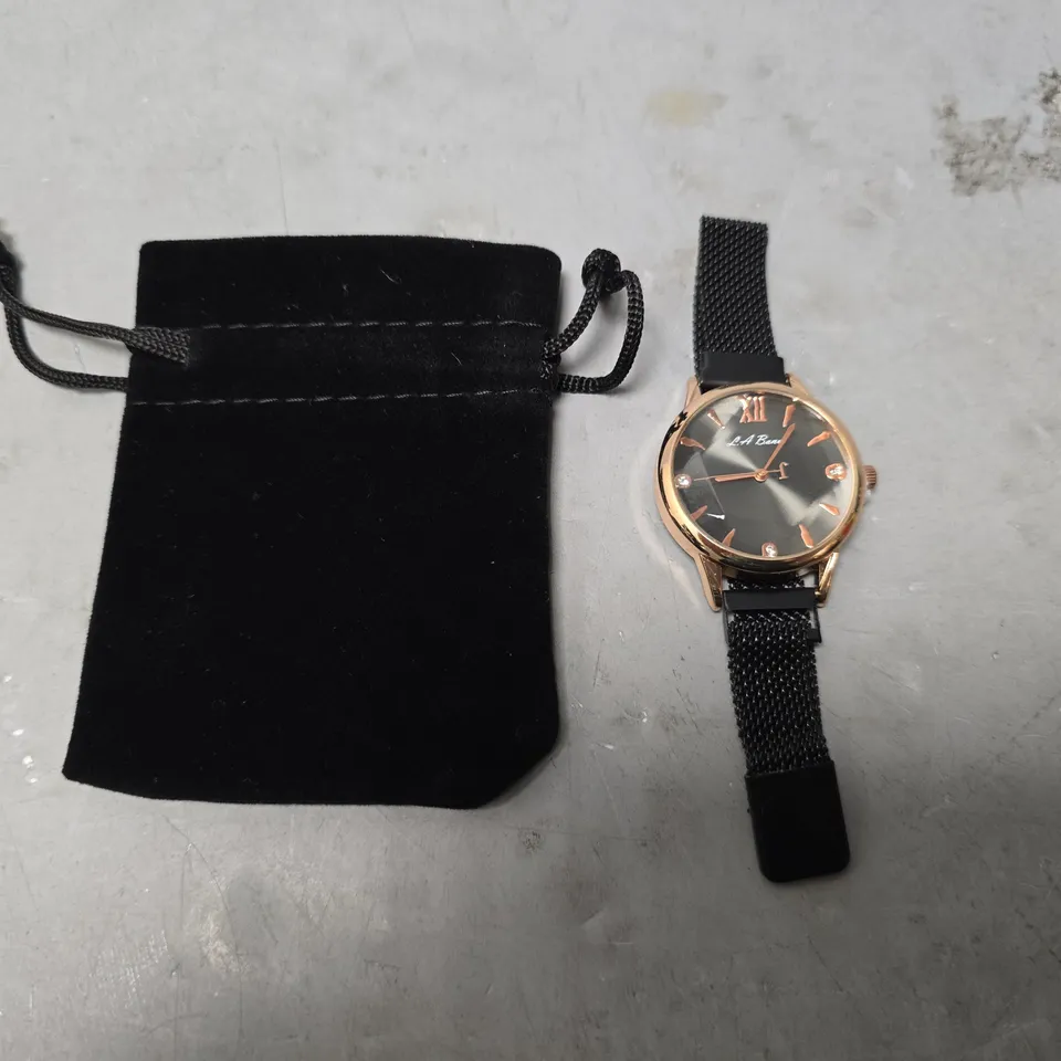 LADIES LA BANUS WATCH – 12 HOUR CLOCK - METAL STRAP WITH MAGNETIC CLASP