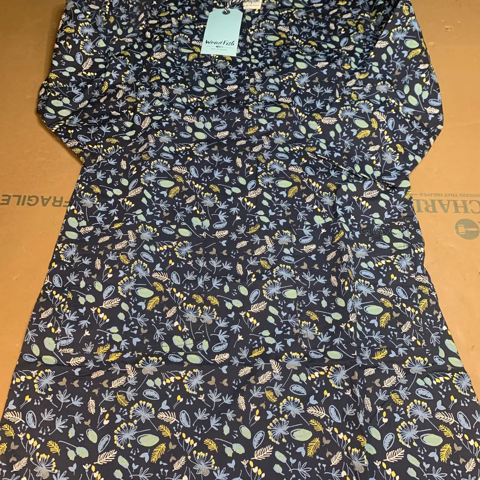 WEIRD FISH MACY ORGANIC PRINTED STRETCH TUNIC SIZE 10