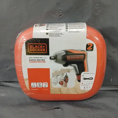 SEALED BLACK & DECKER 3.6V CORDLESS SCREWDRIVER 