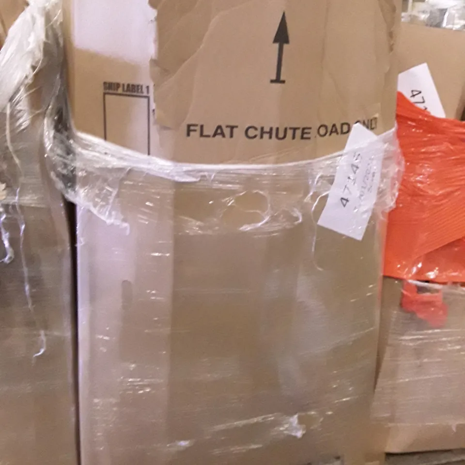 PALLET OF ASSORTED PRODUCTS INCLUDING DISH DRYING RACK, STORAGE BOX, WALLPAPER, METAL CURTAIN POLE