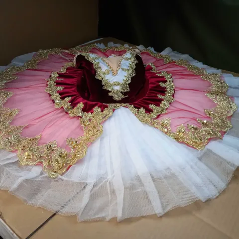 DESIGNER STIFF NETTED VELOUR DETAILED DANCE/FANCY DRESS COSTUME