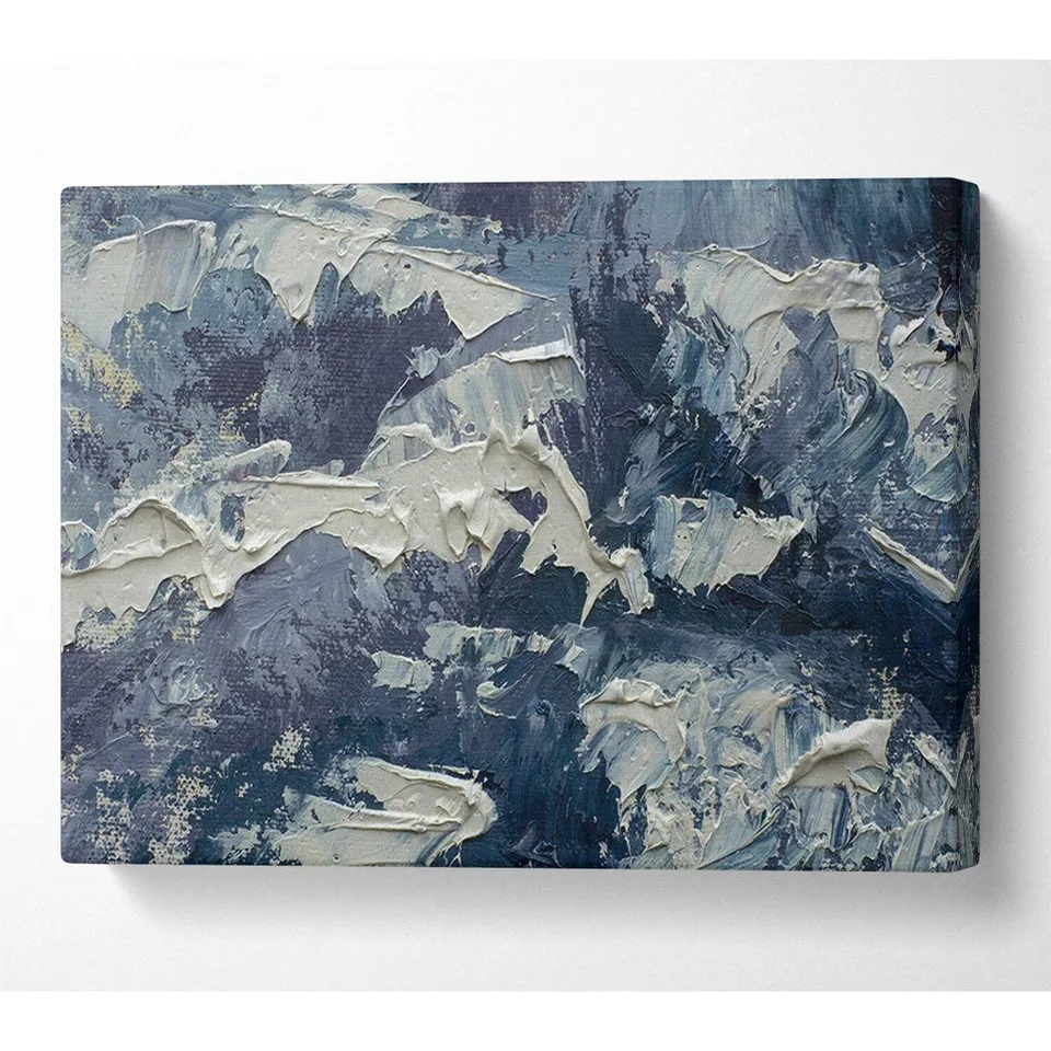 BAGGED THICK GREY PAINTS - WRAPPED CANVAS PRINT