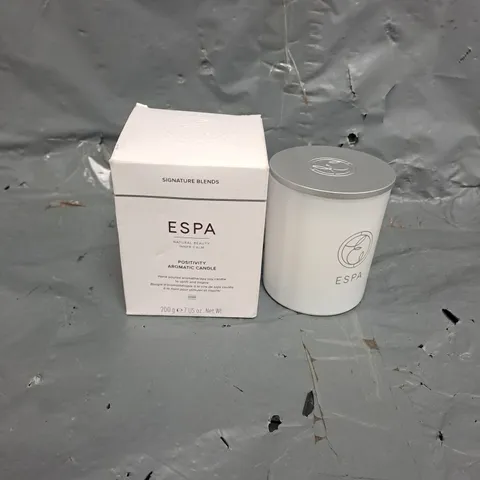 BOXED ESPA SIGNATURE BLENDS POSITIVITY AROMATIC CANDLE 200G - COLLECTION ONLY
