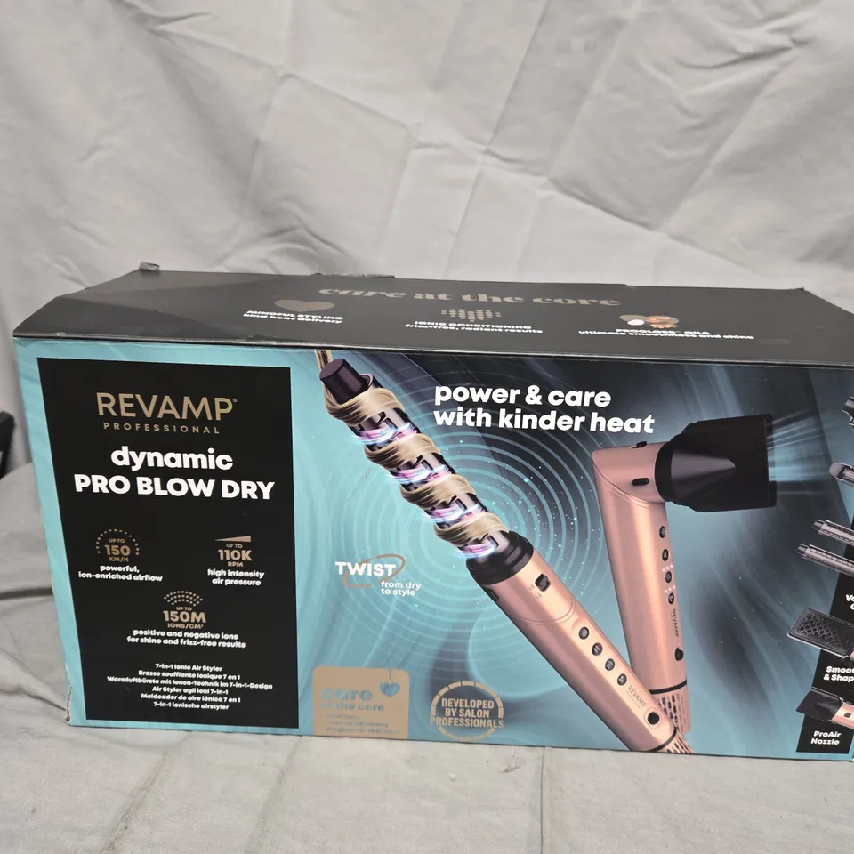 REVAMP PROFESSIONAL DYNAMIC PRO BLOW DRY HAIR STYLER KIT WITH ATTACHMENTS – ROSE GOLD