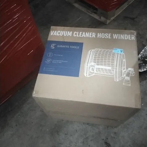 PALLET OF ASSORTED ITEMS TO INCLUDE; VACUUM CLEANER HOSE WINDER 