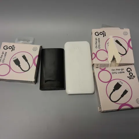 5 ELECTRICAL PRODUCTS TO INCLUDE GOJI OTG CABLE, RAVPOWER 10000mAh POWERBANK, GOJI POWERBANK