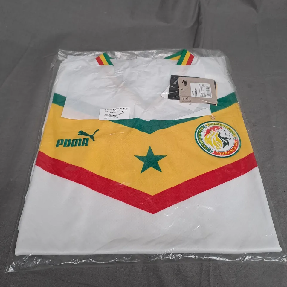 SEALED PUMA SENEGAL HOME SHIRT REPLICA WHITE PEPPER GREEN - EU MEDIUM