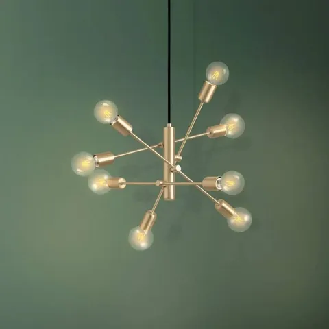 BOXED TIOGA 8-LIGHT SPUTNIK LED CRYSTAL CHANDELIER 