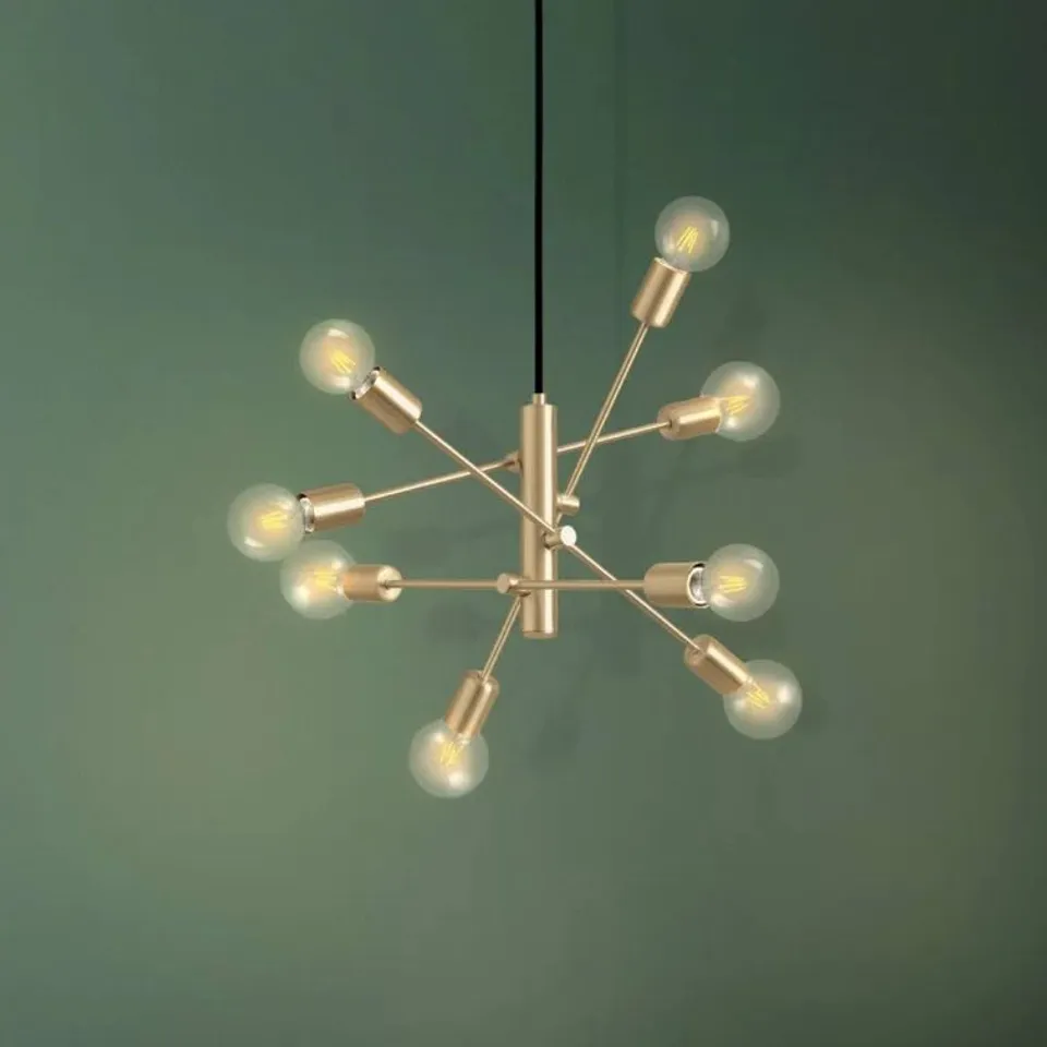 BOXED TIOGA 8-LIGHT SPUTNIK LED CRYSTAL CHANDELIER 