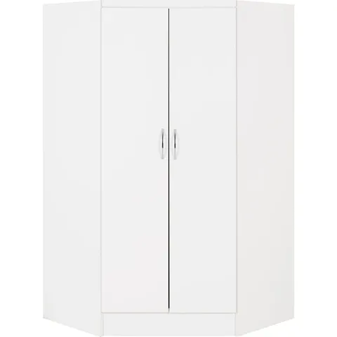 BOXED CASCIO 2 DOOR CORNER WARDROBE (3 BOXES)