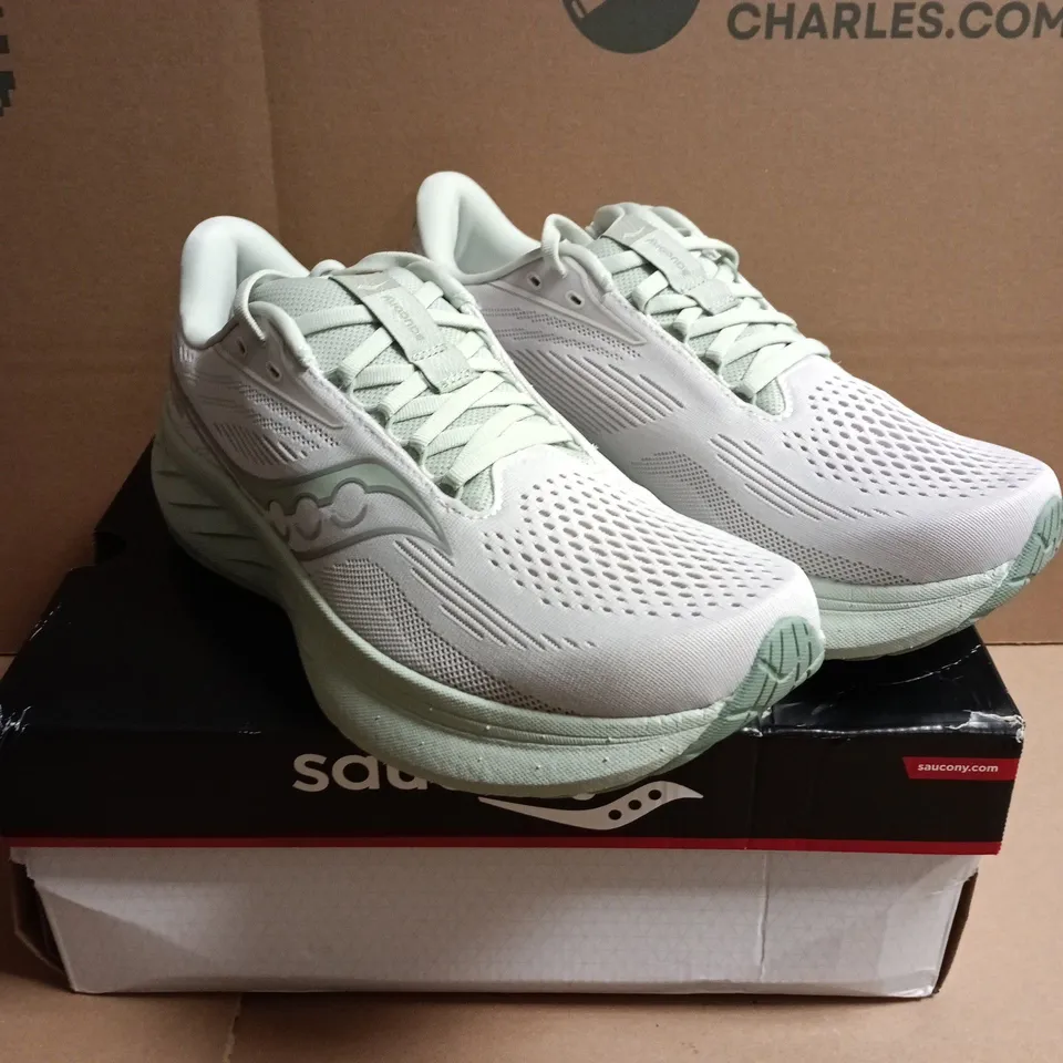 BOXED PAIR OF SAUCONY WOMEN’S RUNNING SHOES – UK 8.5 